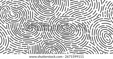Abstract fingerprint lines seamless pattern.