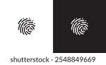 abstract fingerprint tech logo ,template vector illustration icon symbol