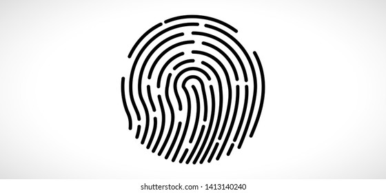 Abstract fingerprint technology business background. Circuit security style. Digital identify