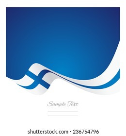 Abstract Finland flag ribbon vector