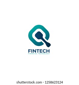 Abstract Fintech Logo Finance Company Business For Corporate Company App Web Icon Fin Tech Financial