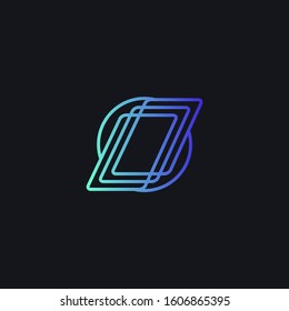 Abstract fintech vector logo. Modern style