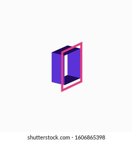 Abstract fintech vector logo. Modern style