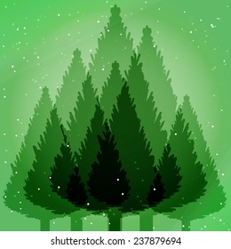 Abstract fir tree forest green backdrop 