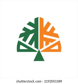 Abstract fir tree icon design logo vector.