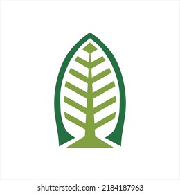 Abstract fir tree logo design vector. Simple modern
