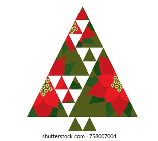 abstract fir tree from triangles