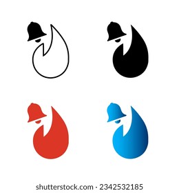 Abstract Fire Alarm Silhouette Illustration, can be used for business designs, presentation designs or any suitable designs.