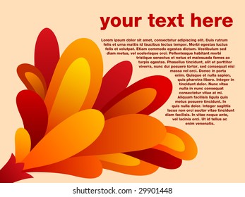 abstract fire background with custom text