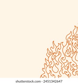 Abstract Fire Background. Abstract flame Background. doodle fire background. Flame Seamless Pattern. Fire flame seamless pattern.