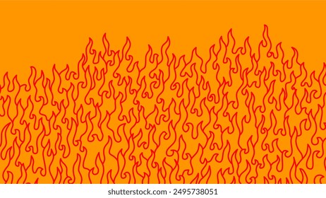 Abstract Fire Background. Abstract flame Background. doodle fire background. orange Fire background. orange flame.