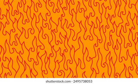 Abstract Fire Background. Abstract flame Background. doodle fire background. orange Fire background. orange flame.