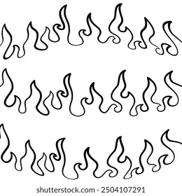 Abstract Fire Background. Abstract flame Background. doodle fire background. Fire outline. Fire flame continue line.	
