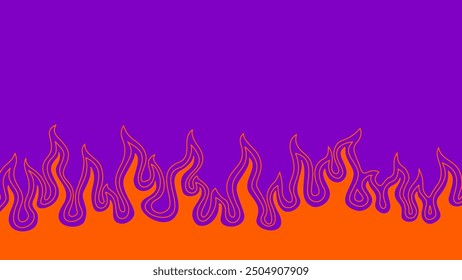 Abstrakter Hintergrund. Abstrakter Flammenhintergrund. Doodle-Feuer-Hintergrund. Nahtloses Flammenmuster. Feuer Flamme nahtlose Muster.