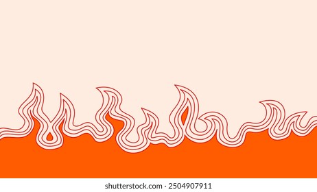 Abstract Fire Background. Abstract flame Background. doodle fire background. Flame Seamless Pattern. Fire flame seamless pattern.