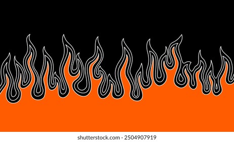 Abstract Fire Background. Abstract flame Background. doodle fire background. Flame Seamless Pattern. Fire flame seamless pattern.