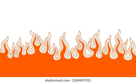 Abstract Fire Background. Abstract flame Background. doodle fire background. Flame Seamless Pattern. Fire flame seamless pattern.