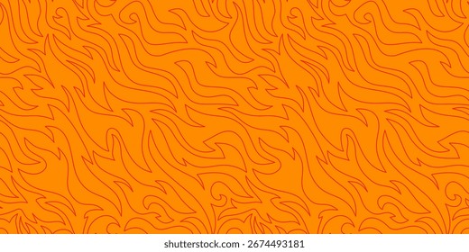Fundo de fogo abstrato. Plano de fundo abstrato da chama. fundo do fogo do doodle. Chama Padrão Sem Costura. Incêndio chama padrão sem costura.