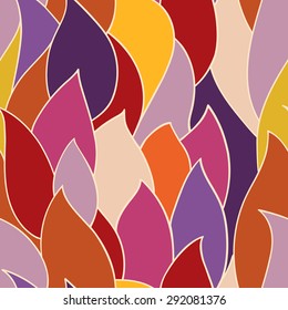 Abstract fire background, seamless pattern, vector.