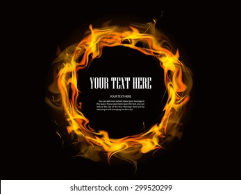 abstract fire backgrounds vector with dark background