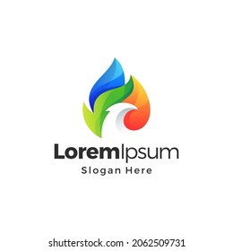 Abstract fire bird gradient colorful logo. Bird and fire with unique creative concept. Branding for media, agency, apps, software, studio, consulting, advertising, etc. Premium vector logo inspiration