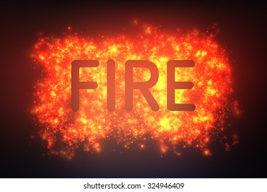 Abstract fire blast of burning points. Explosion of glowing colorful dust. Vector illustration of star nebula or supernova birth. 