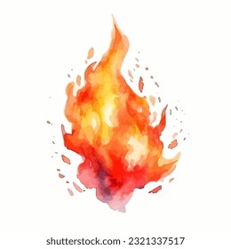 Abstract Fire Design element on white background