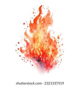 Abstract Fire Design element on white background