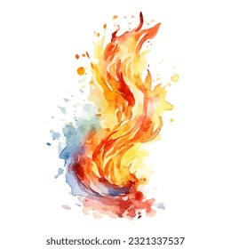 Abstract Fire Design element on white background