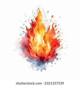 Abstract Fire Design element on white background