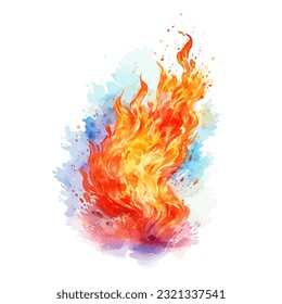 Abstract Fire Design element on white background