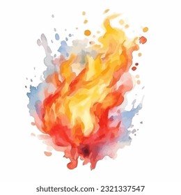 Abstract Fire Design element on white background