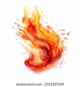 Abstract Fire Design element on white background