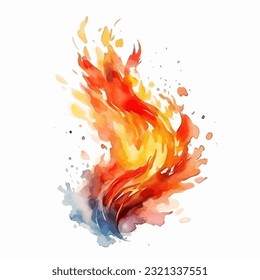 Abstract Fire Design element on white background