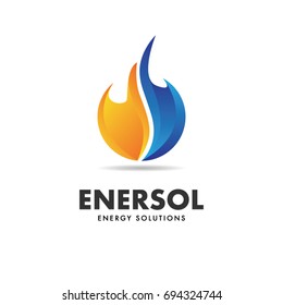 Abstract Fire Energy Element Logo Template Symbol Icon