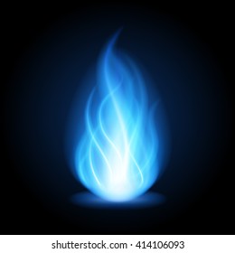 Abstract fire flame light on black background vector illustration. Burning flames translucent elements special Effect