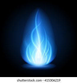 Abstract fire flame light on black background vector illustration. Burning flames translucent elements special glowing effect.