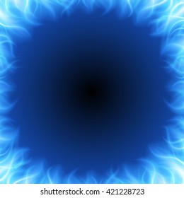 Abstract fire flame light on black background vector illustration. Burning flames translucent elements special Effect.