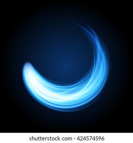 Abstract fire flame light on black background vector illustration. Burning flames translucent elements special glowing effect.