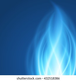 Abstract fire flame light on black background vector illustration. Burning flames translucent elements special glowing effect.