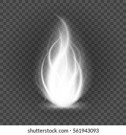 Abstract fire flame light on black background vector illustration. Burning flames translucent elements special Effect.