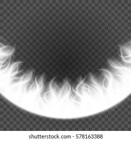 Abstract fire flame light on black background vector illustration. Burning flames translucent elements special Effect.