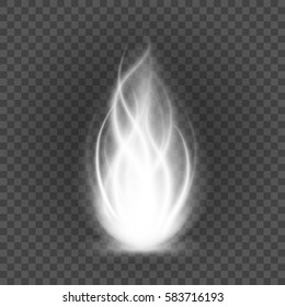 Abstract fire flame light on black background vector illustration. Burning flames translucent elements special Effect.