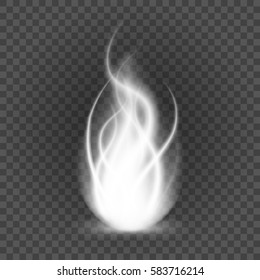 Abstract fire flame light on black background vector illustration. Burning flames translucent elements special Effect.
