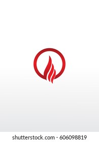 Abstract Fire And Flame Logo