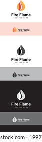 plantilla de diseño del logotipo de llama de fuego abstracto