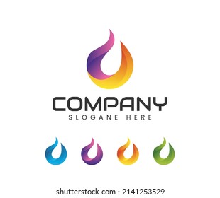 Logo-Design für abstrakte Brandflamme