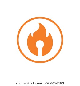 Abstract fire flame logo design vector, hot logo icon