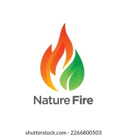Diseño del logotipo de la llama de fuego abstracto