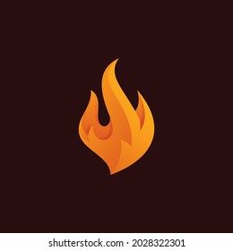 Abstrakter Brandflamme-Logo-Symbol mit Farbverlauf-Vektorgrafik